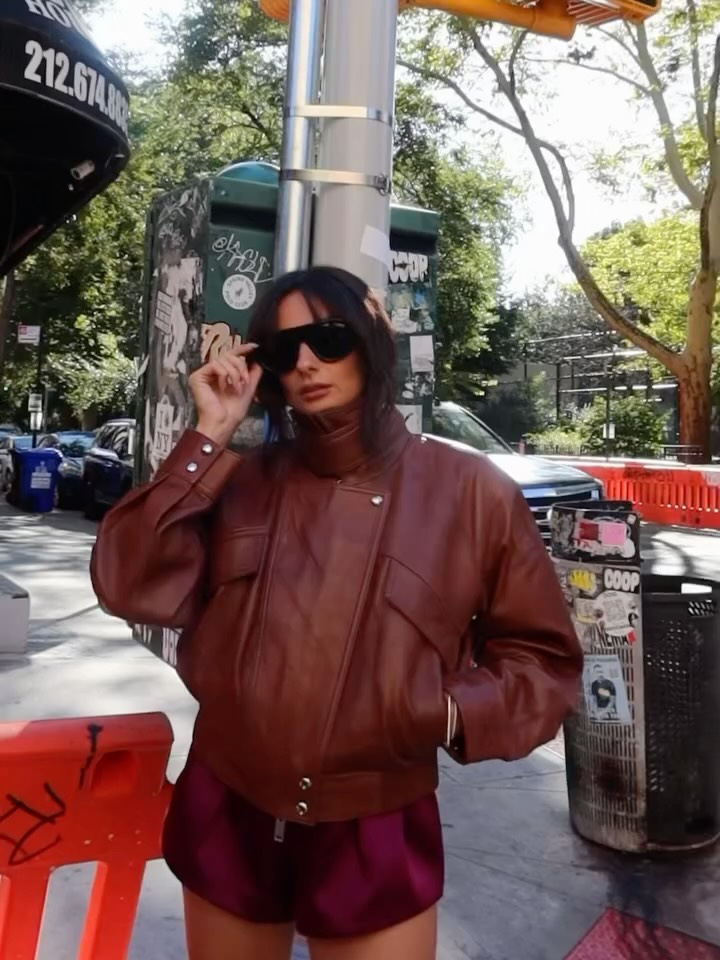 Chocolate Brown Suede & Leather Outerwear look from Retrofete on Instagram
