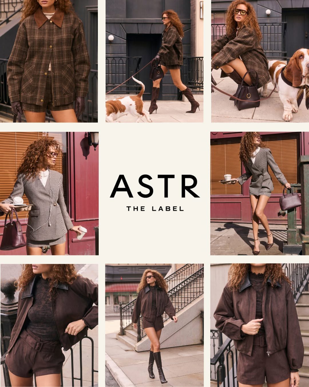 Chocolate Brown Suede & Leather Outerwear look from Astr The Label on Instagram